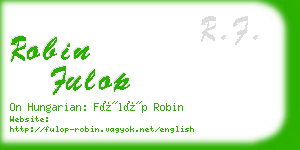 robin fulop business card